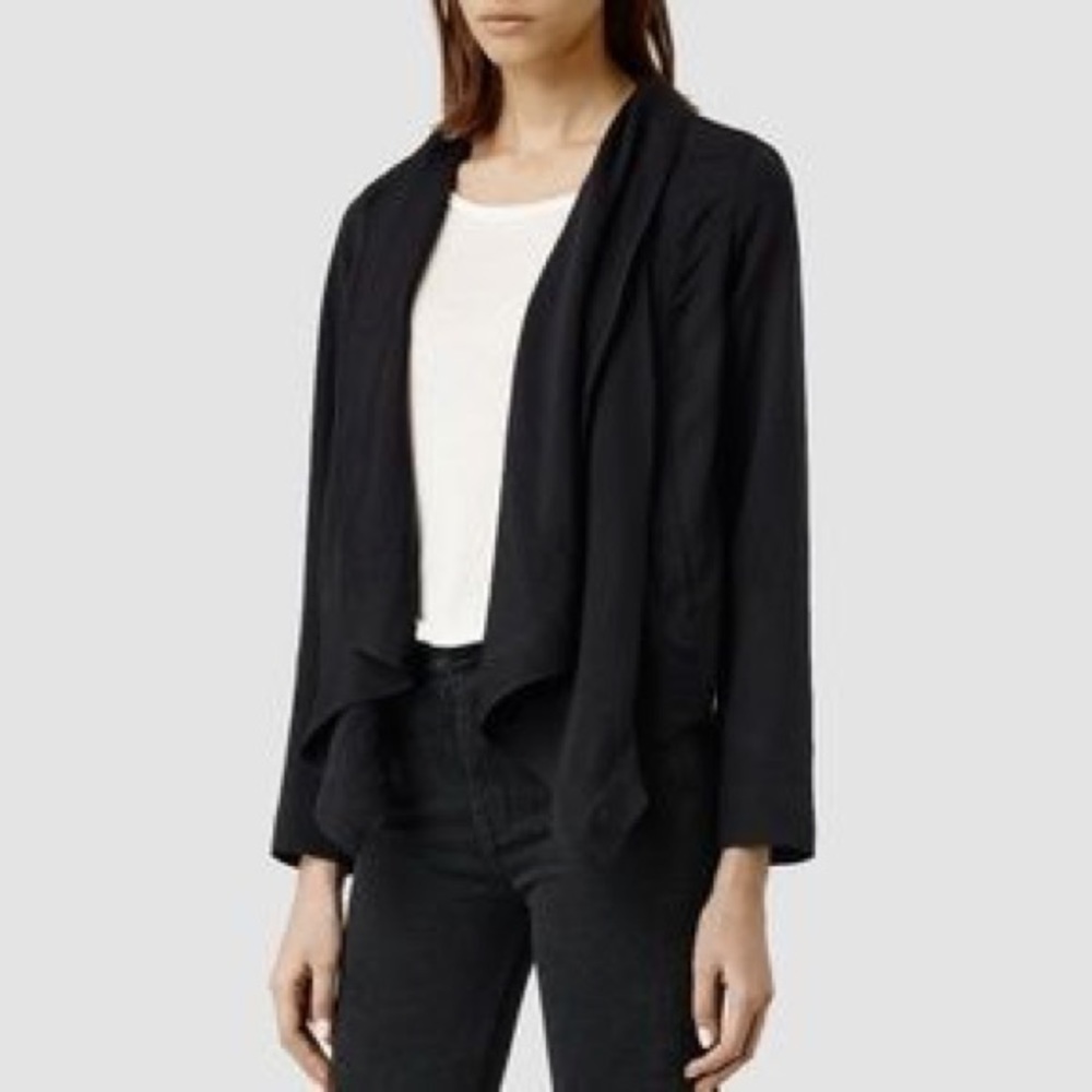 AllSaints kwar jacket black drape - Picture 2 of 6